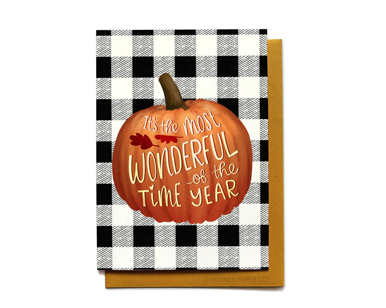 Autumn Card - It's the Most Wonderful Time of the Year - AT10