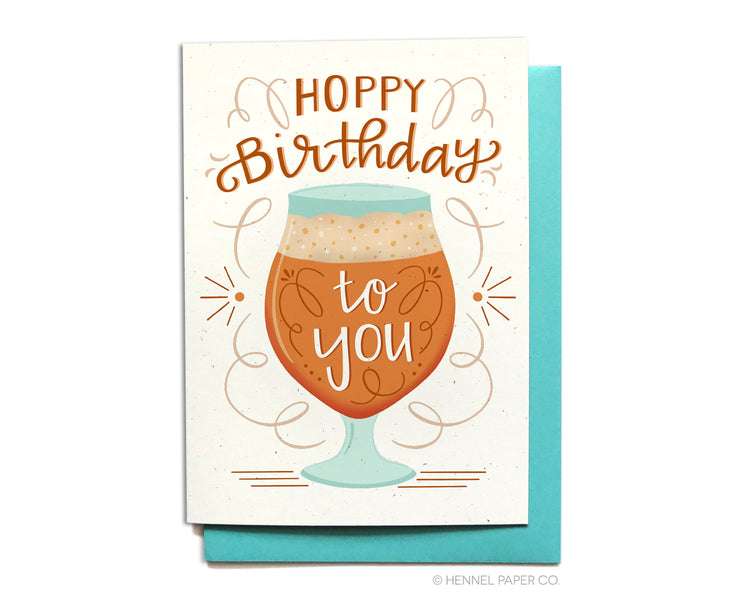Birthday Card - Hoppy Birthday Beer - BD54