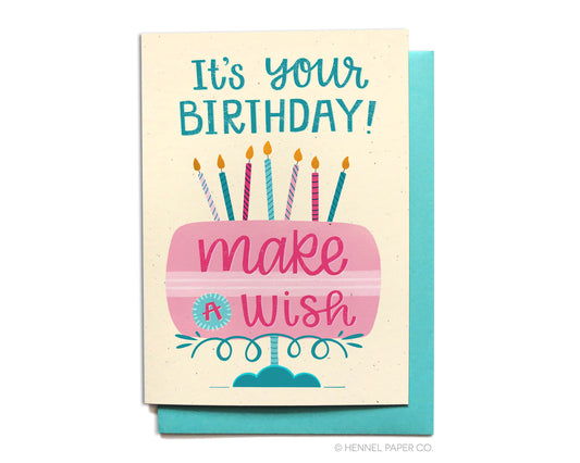 Birthday Card - Make a Wish Cake - BD57