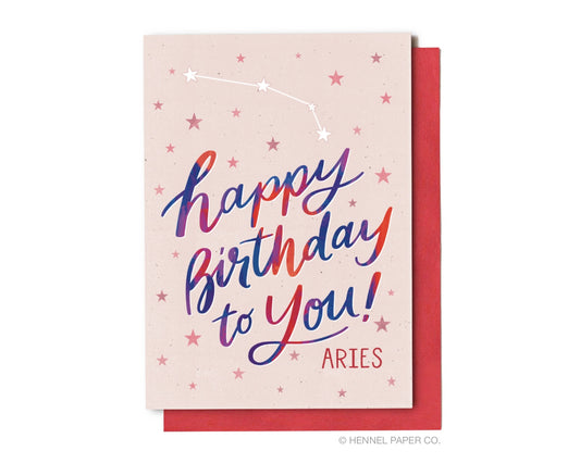 Birthday Card - Aries - BD58