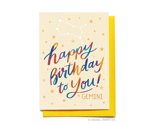 Birthday Card - Gemini - BD60