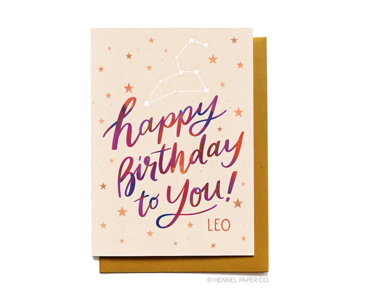 Birthday Card - Leo - BD62