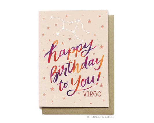 Birthday Card - Virgo - BD63
