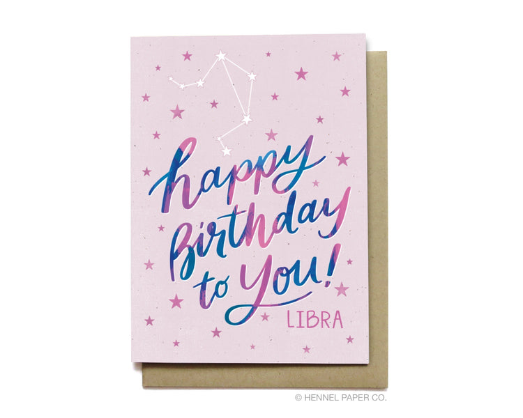 Birthday Card - Libra - BD64
