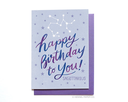 Birthday Card - Sagittarius - BD66