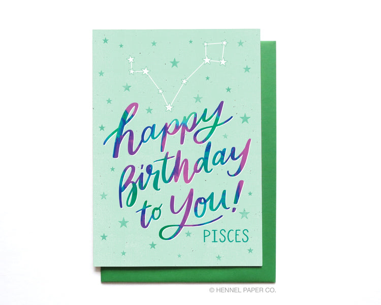 Birthday Card - Pisces - BD69