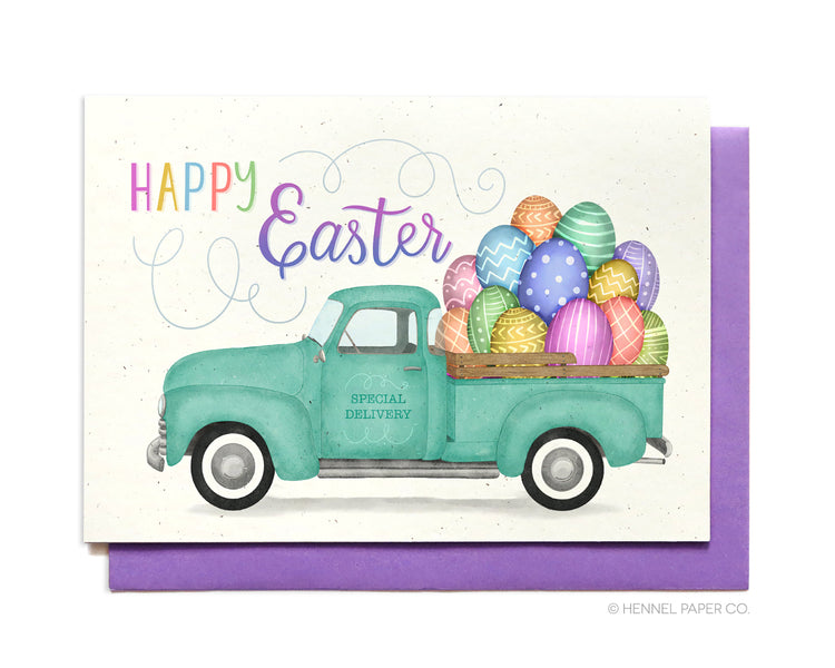 Easter Card - Vintage Truck - EA11