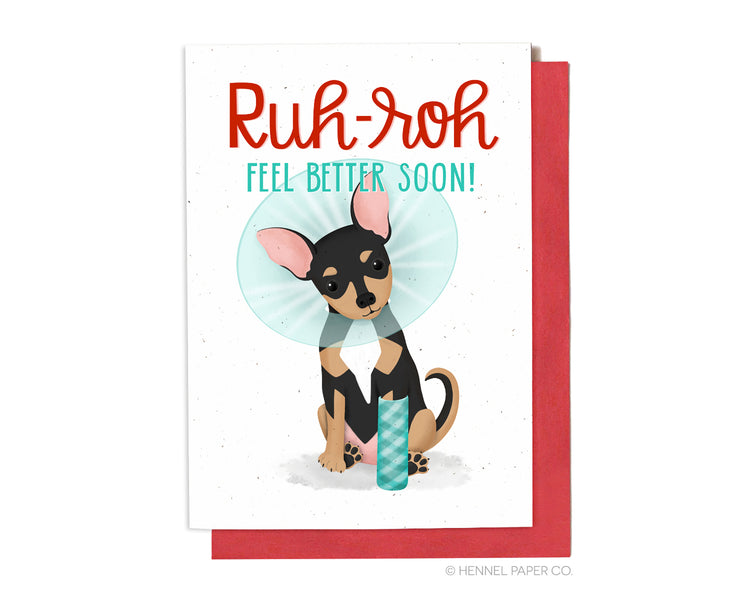 Get Well Card - Dog in Cone - GW1