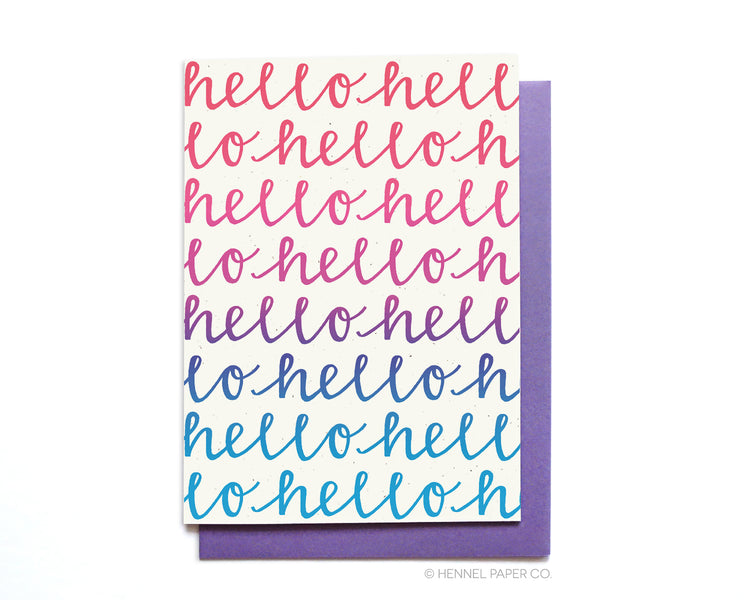 Hello Card - Ombre - HI4