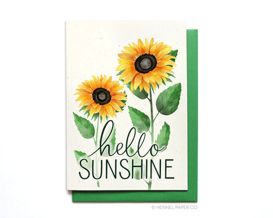 Hello Card - Hello Sunshine Sunflowers - HI8