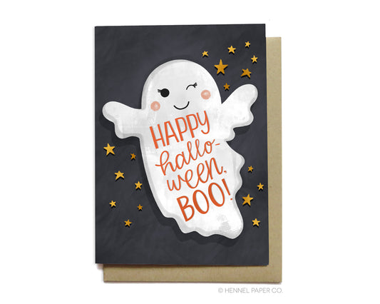 Halloween Card - Happy Halloween, Boo! - HW10