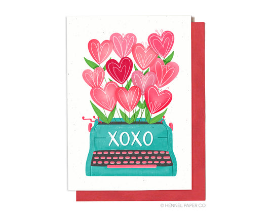 Love Card - XOXO Typewriter - LV41