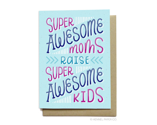 Mother's Day Card - Super Awesome Moms - MD41