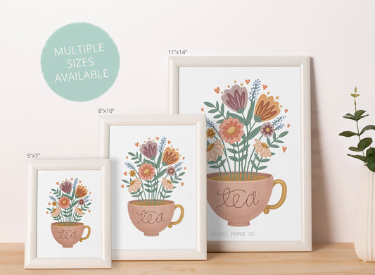 Wall Art - Tea and Flowers