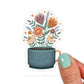 Coffee with Flowers Sticker