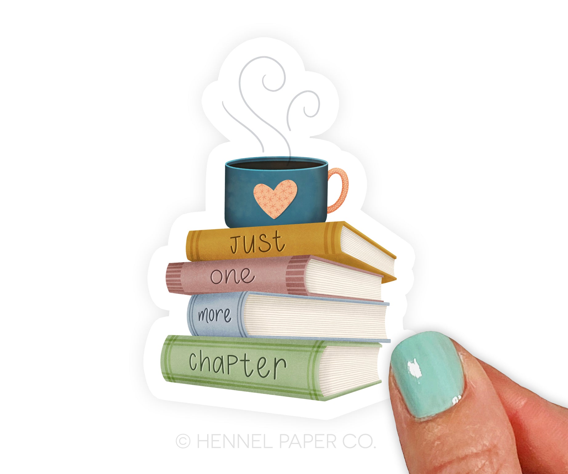 Just One More Chapter - Funny Sticker for Book Lovers – Hennel Paper Co.