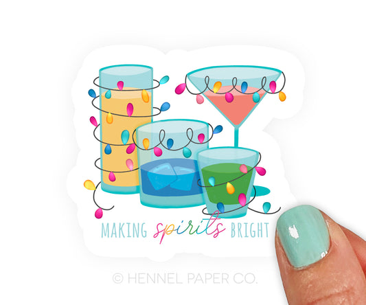 Making Spirits Bright Christmas Sticker