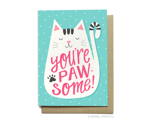 Thank You Card - You're Pawsome! - TY16