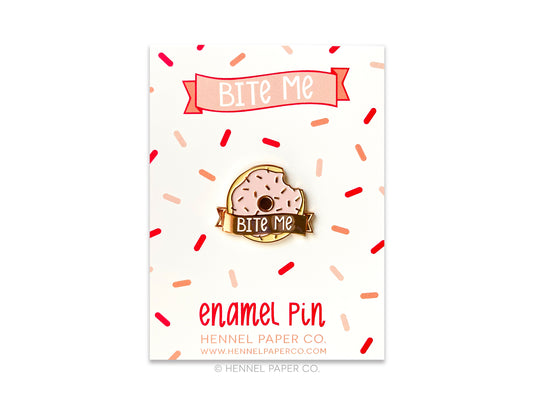 Enamel Pin - Bite Me Donut