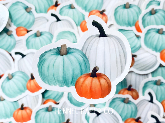 Colorful Pumpkins Sticker