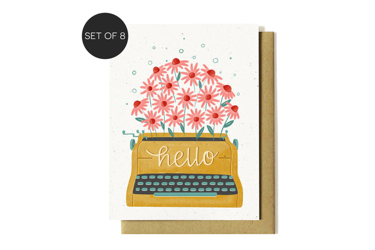 Boxed Notecards - Hello Typewriter - Set of 8 (A2)