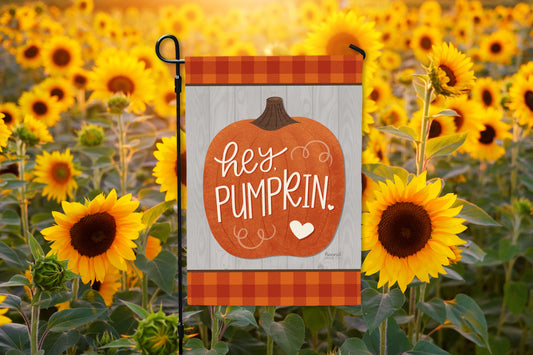 Garden Flag - Hey Pumpkin