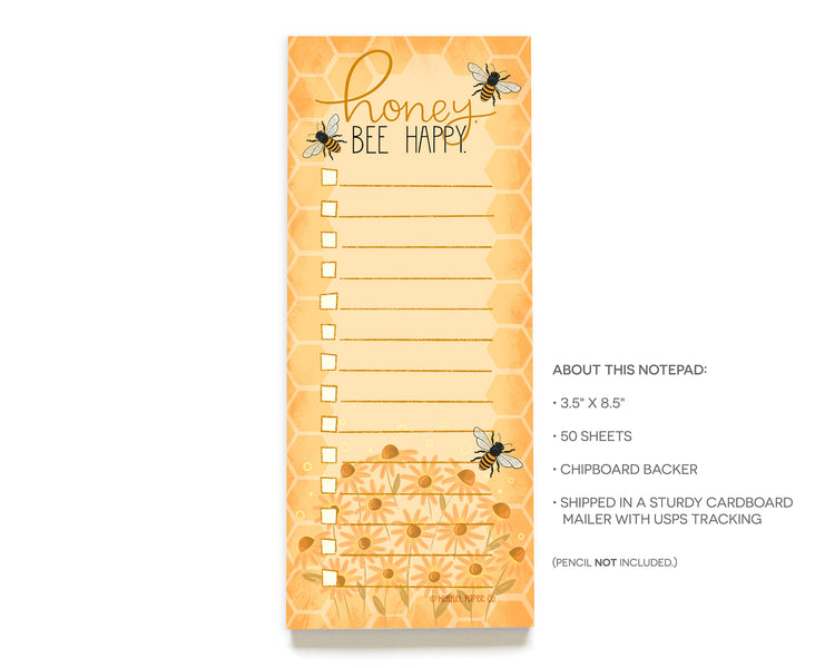 Notepad - Honey Bee Happy