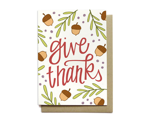 Thanksgiving Card - Give Thanks - TX1