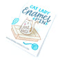 Enamel Pin - Cat Lady (white)