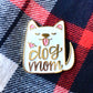 Enamel Pin - Dog Mom (white)