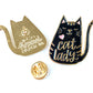 Enamel Pin - Cat Lady (black)