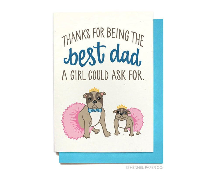 Dad Birthday Card - Father's Day Card - Tutu - FD6