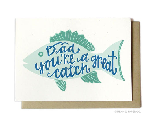 Birthday Card - Father's Day Card - Great Catch - FD25