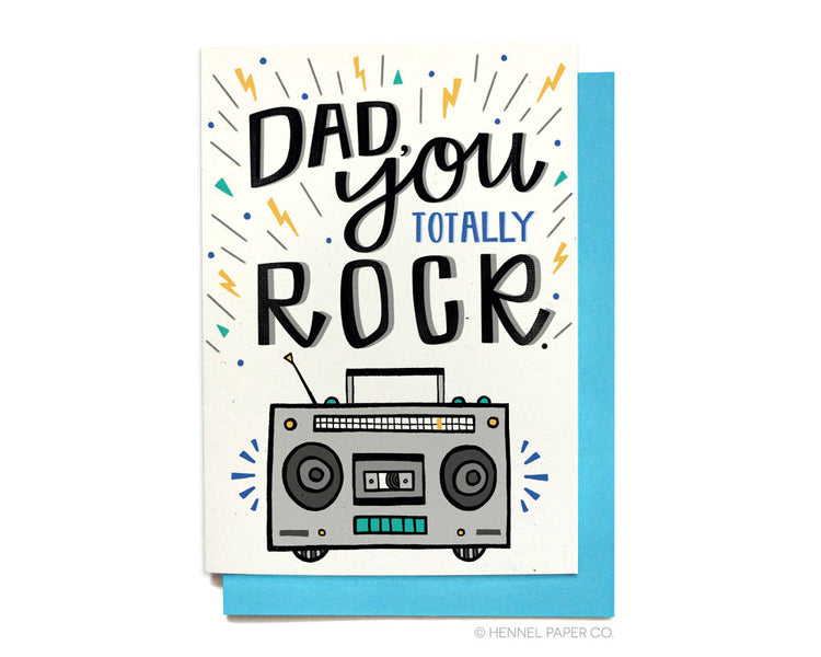 Birthday Card - Father's Day Card - Dad You Totally Rock - FD35