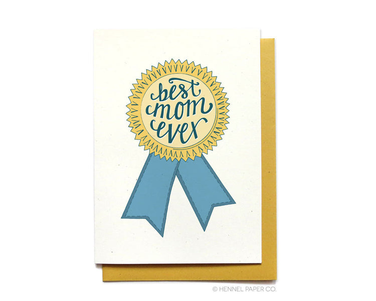 Birthday Card - Mother's Day Card - Blue Ribbon Mom - MD14