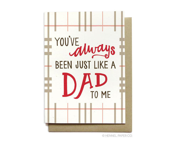 Birthday Card - Father's Day Card - Just like a dad to me - FD2