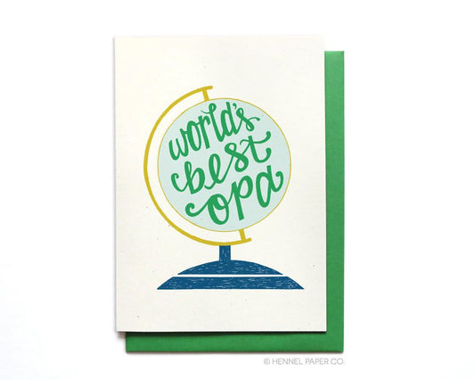Birthday Card - Father's Day Card - World's Best Opa - FD13