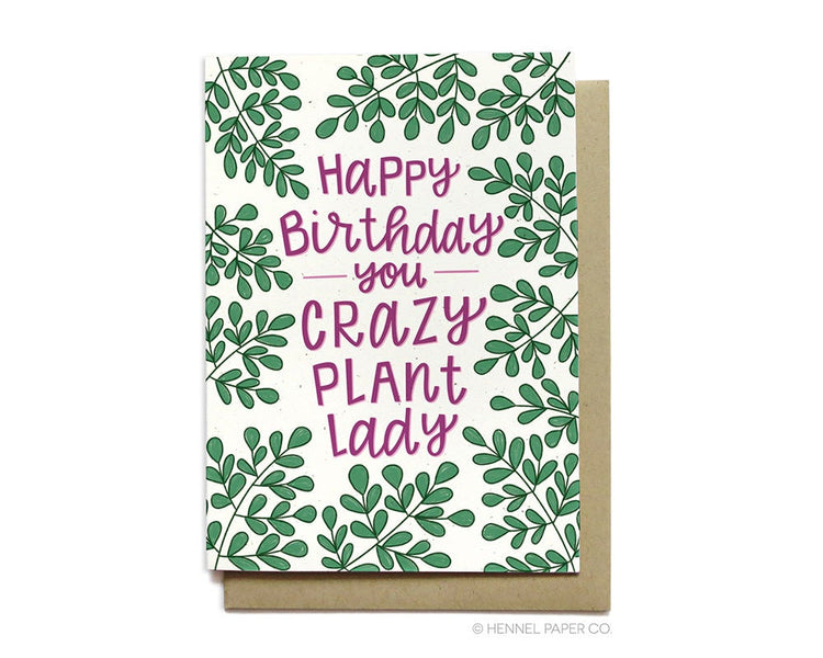 Birthday Card - Crazy Plant Lady - BD45