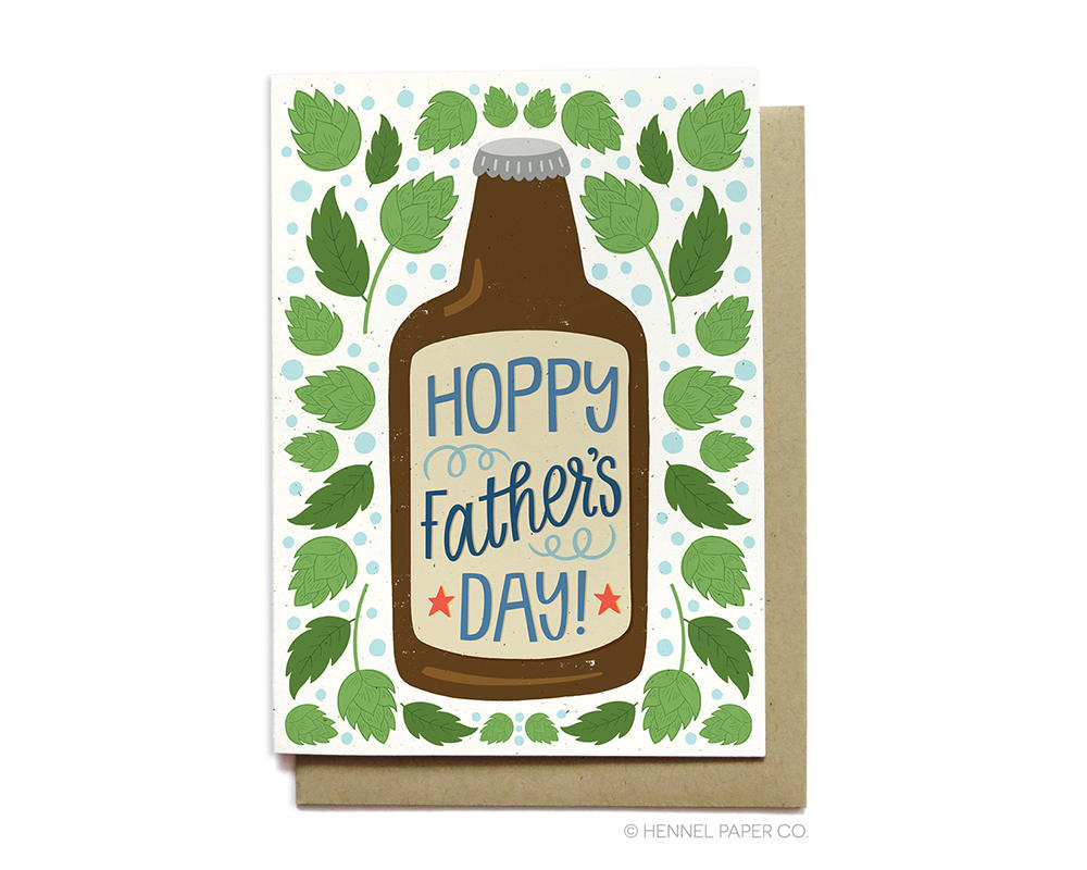 Hoppy Father's Day - Funny Father's Day Card – Hennel Paper Co.