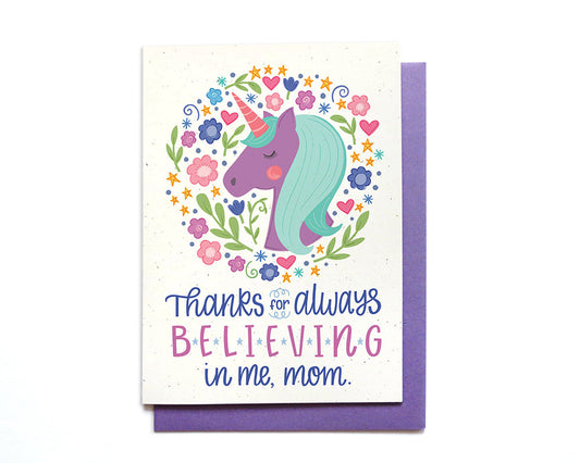 Birthday Card - Mother's Day Card - Unicorn Mom - MD35