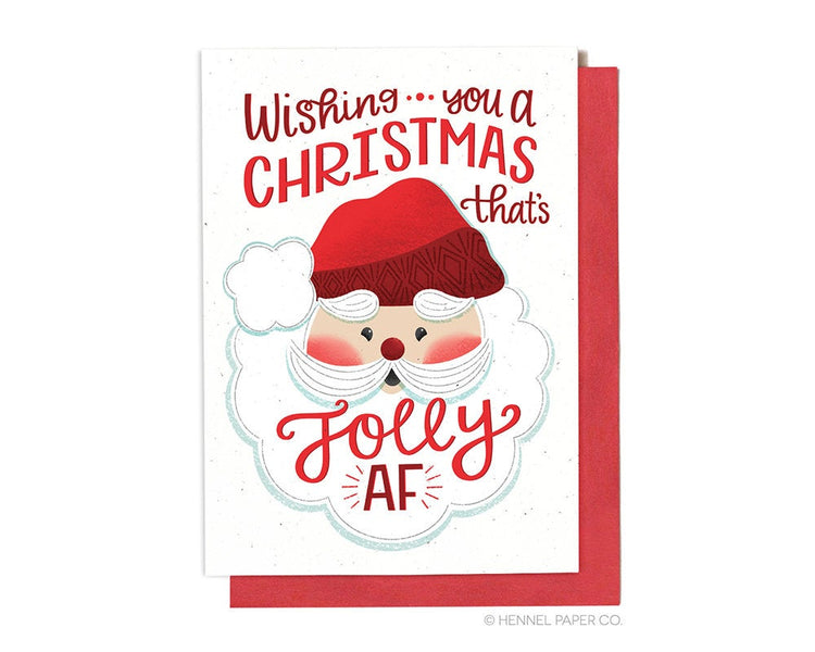Holiday Card - Jolly AF Santa - XM27