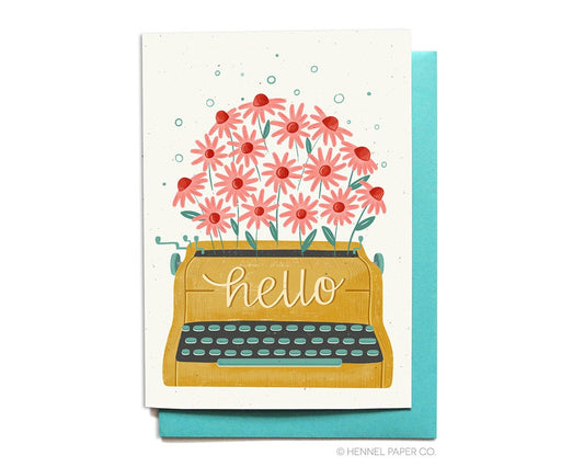 Hello Card - Typewriter - HI6