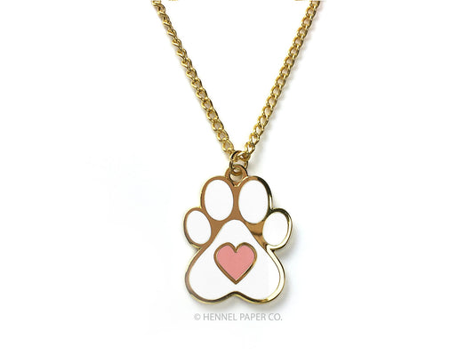 Necklace - Paw with heart