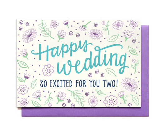 Wedding Card - So Excited For You Two - WD7