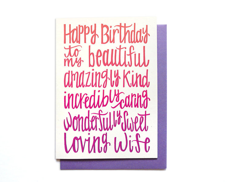 Birthday Card - Wife - BD29