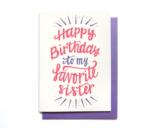 Birthday Card - Favorite Sister - BD20