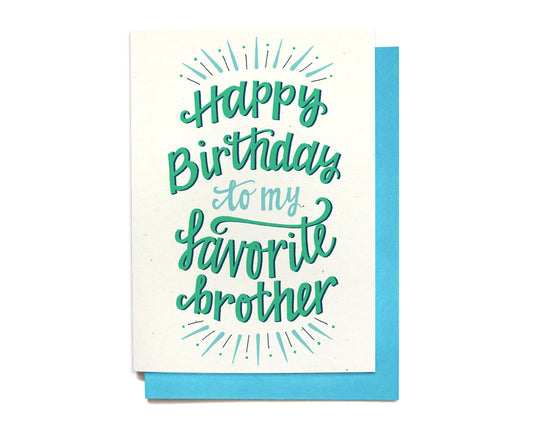 Birthday Card - Favorite Brother - BD21