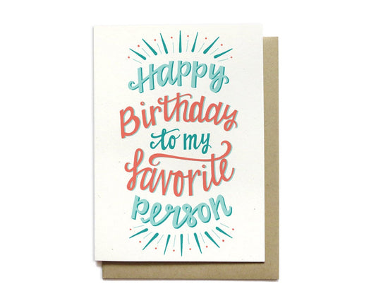 Birthday Card - Favorite Person - BD19