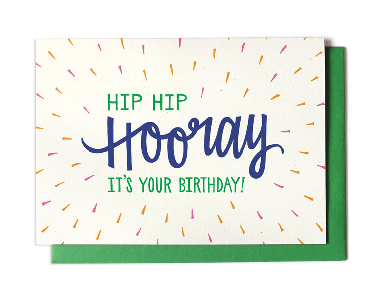 Birthday Card - Hip Hip Hooray  - BD14