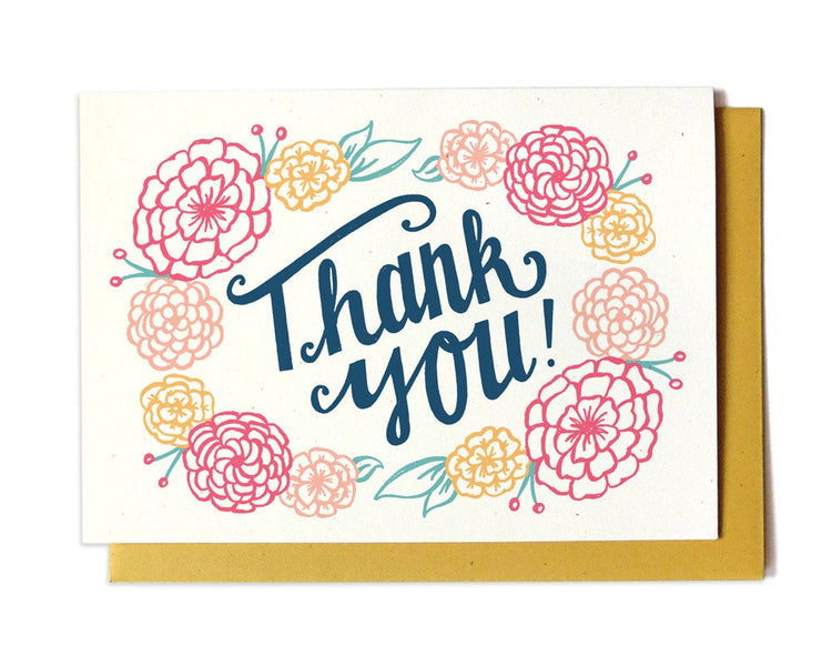 Thank You Card - Flowers - TY2